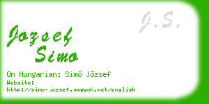 jozsef simo business card